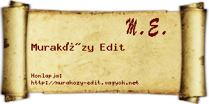 Muraközy Edit névjegykártya