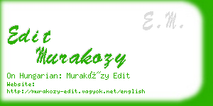 edit murakozy business card